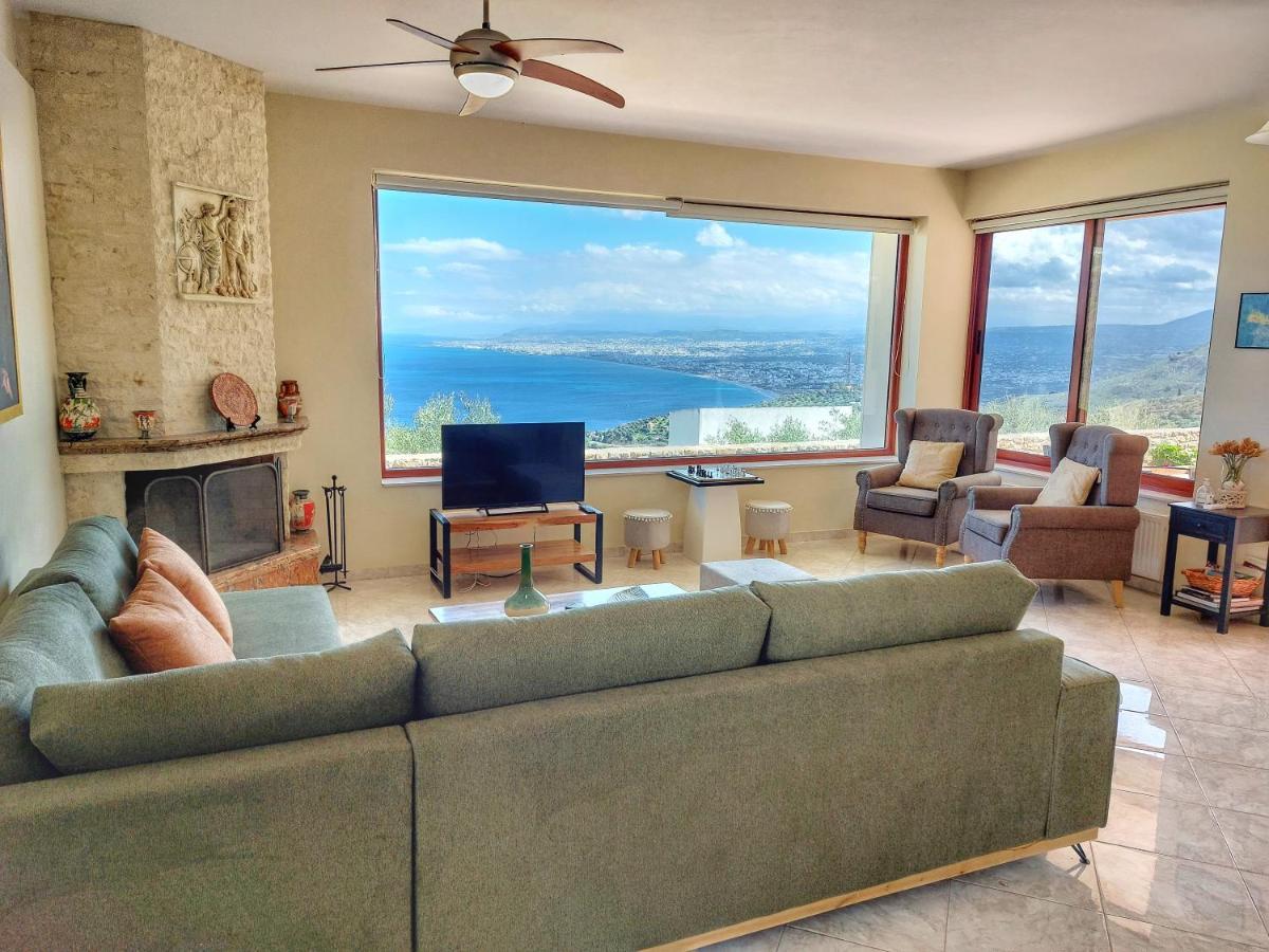Villa Balcony, Cozy Villa With Amazing View Rodhiá Exterior foto