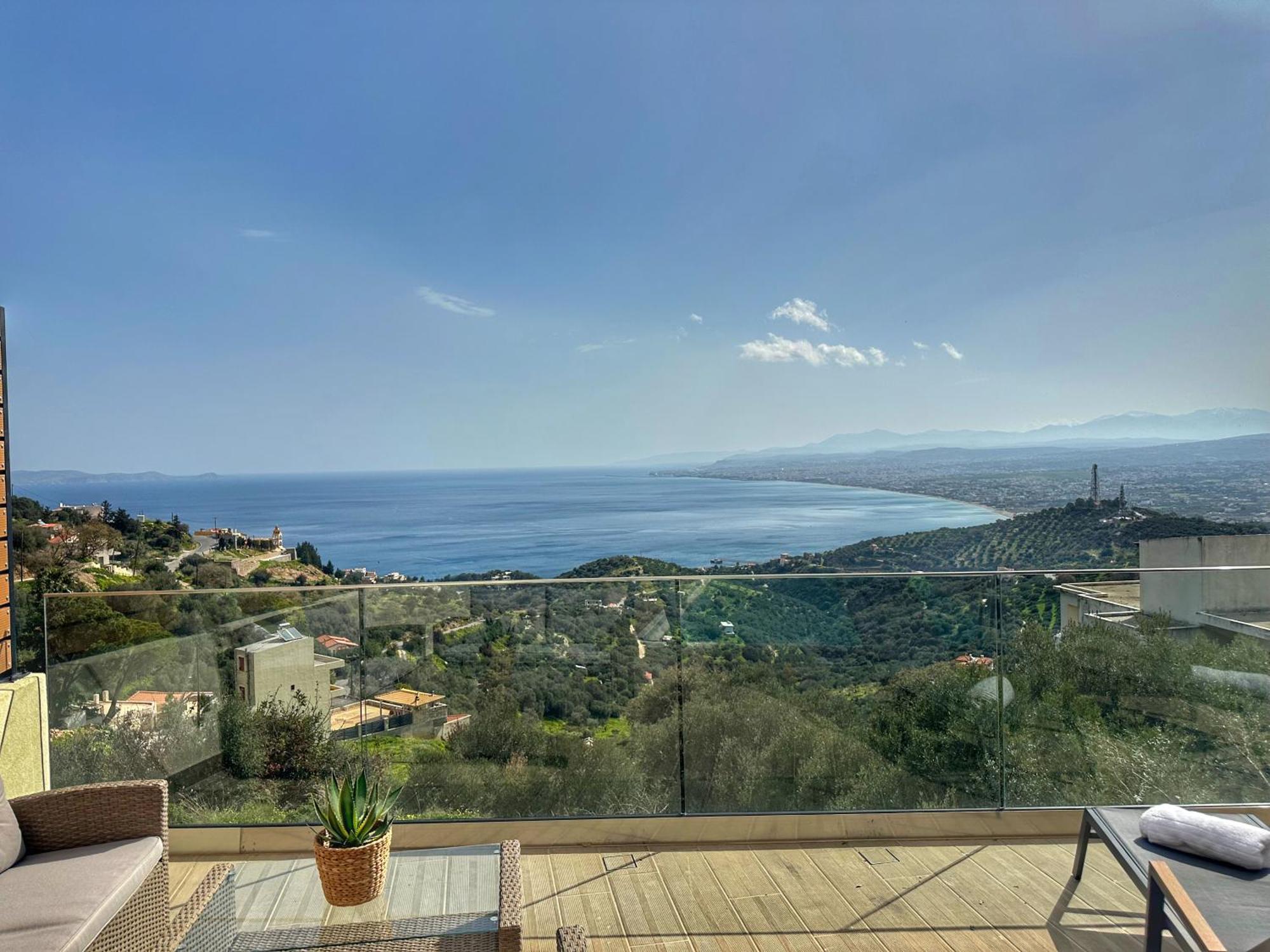 Villa Balcony, Cozy Villa With Amazing View Rodhiá Exterior foto