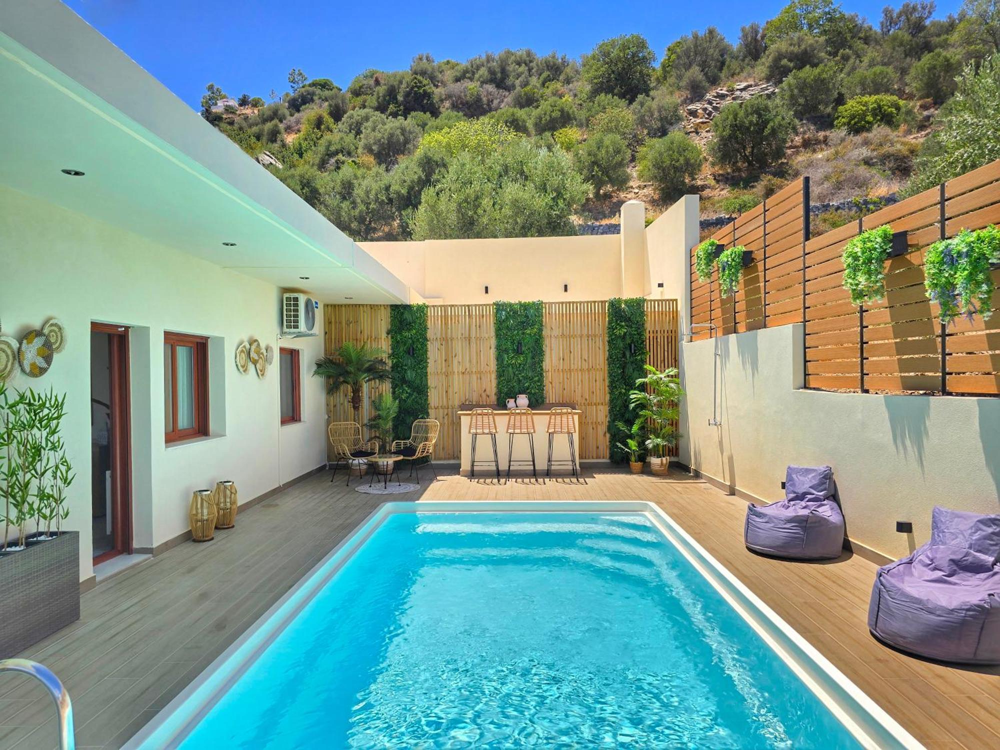 Villa Balcony, Cozy Villa With Amazing View Rodhiá Exterior foto