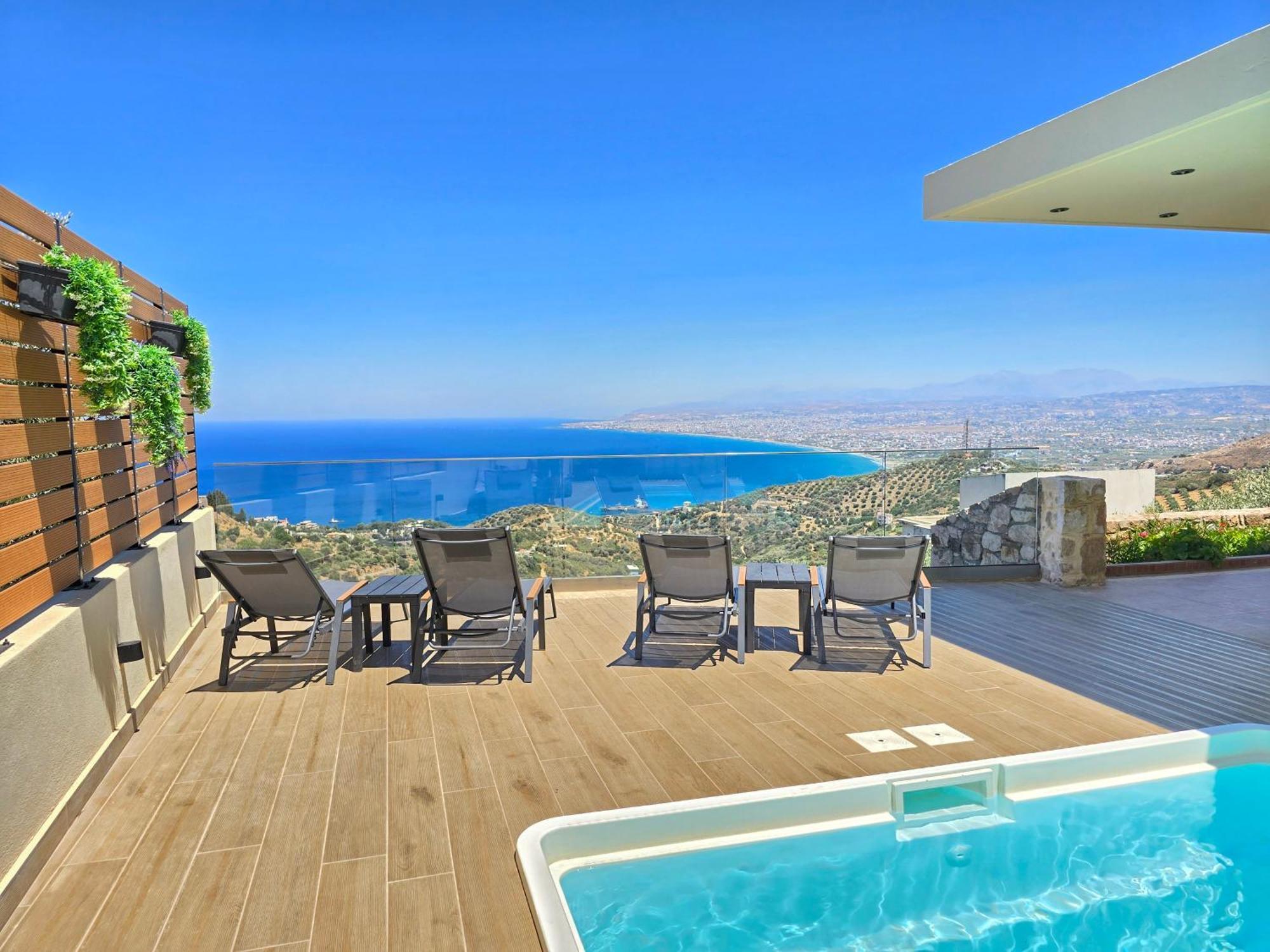 Villa Balcony, Cozy Villa With Amazing View Rodhiá Exterior foto