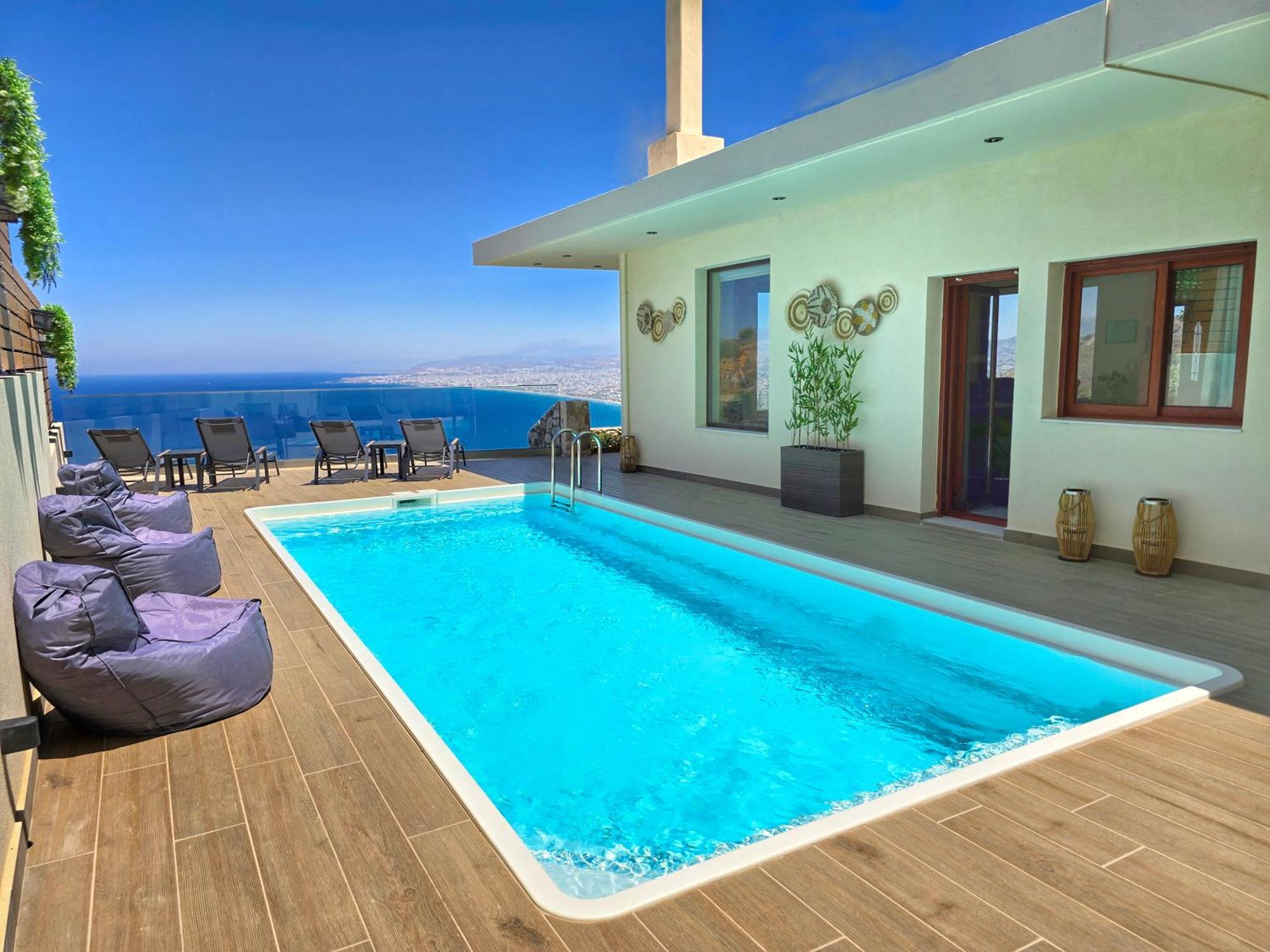 Villa Balcony, Cozy Villa With Amazing View Rodhiá Exterior foto