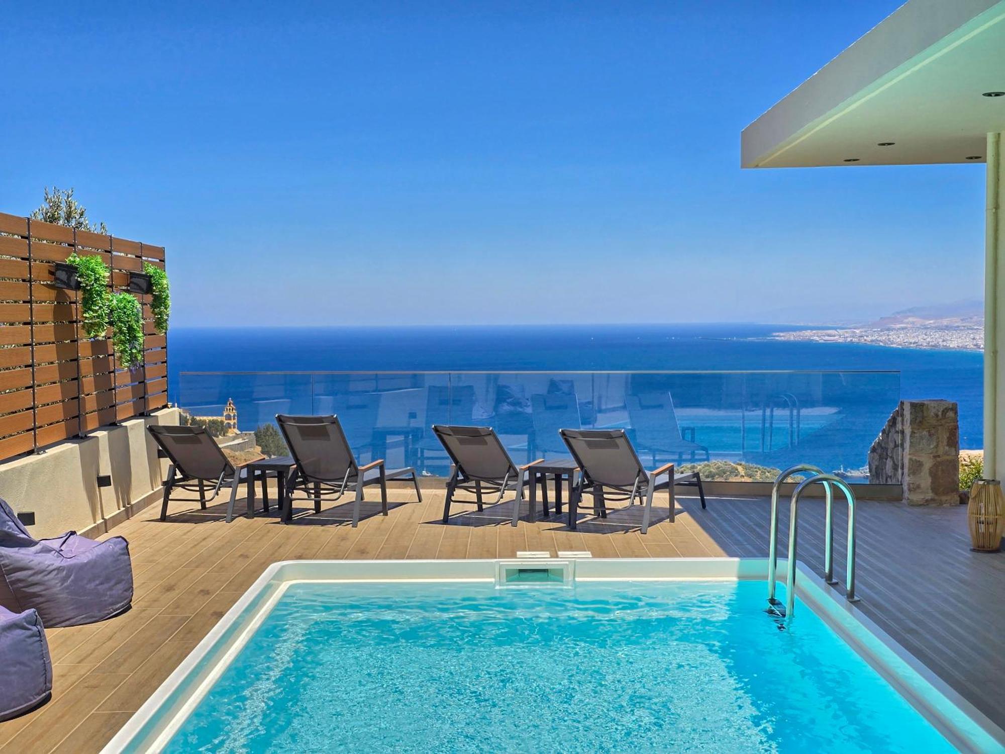 Villa Balcony, Cozy Villa With Amazing View Rodhiá Exterior foto